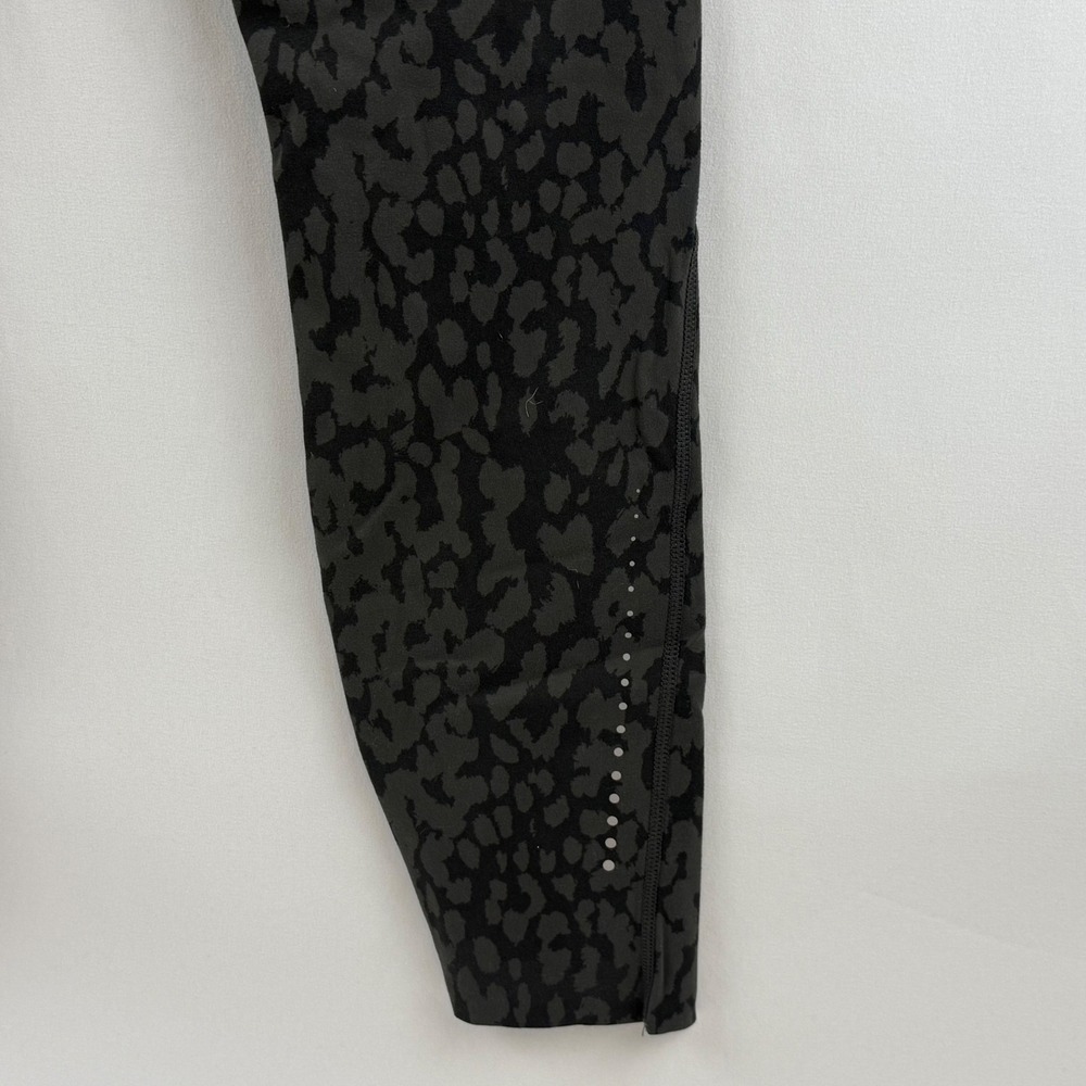 Varley Womens XS High Rise Leopard Print Athletic Leggings Black Grey Pockets - Picture 9 of 12